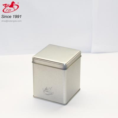 China Recycled Materials Square Metal Tea Tin Box Manufacturer Accept Customer Printing for sale