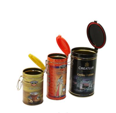 China Recyclable Coffee Bean Tin Cans With Airtight Lid for sale