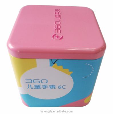 China Recyclable Small Rectangle Metal Tin Boxes For Watch Jewelry Gift Packaging for sale