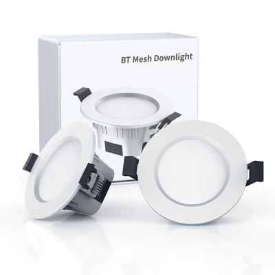 China Embeded 16 Colors 9W Spot LED Smart Integrated RGB/WW/CW LED Ceiling Round Downlight LED Downlight BT APP Control Smart Light for sale