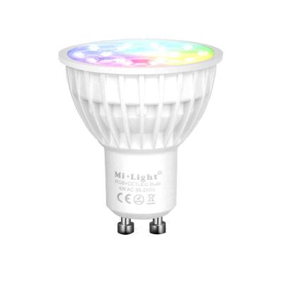 China Dimmable 2.4G LED Mini Spotlight AC85-265V 5W RGBW LED Bulb Control Embeded Milight WIFI GU10 Color Changing By Iphone Ipad Android for sale