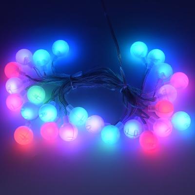 China Residential Globe G20 String Lights 5m/10m 16 Color Changing Crystal Ball Outdoor String Lights Waterproof with Remote Control for Christmas for sale