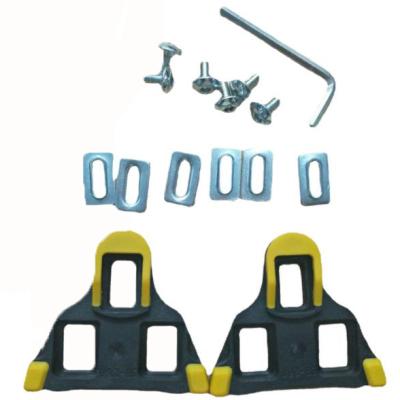 China 1 Pair Road Bike Nylon Metal Shoes Cleats Locking Splint Road Lock Plate Cleats Splice Cycling Shoes Cleats for sale