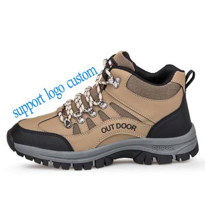 China Rubber outdoor durable waterproof to prevent slippery high quality hiking shoes climbing boot for sale