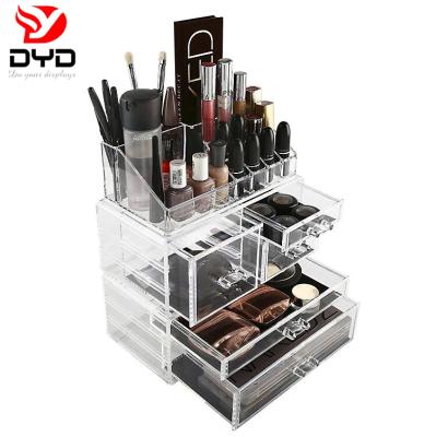 China Sustainable Customization Clear Transparent Acrylic Make Up Organizer for sale