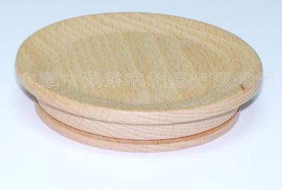 China Concave Top Solid Wood Large Lids With Silicone Clear Gasket 21mm Thickness for sale