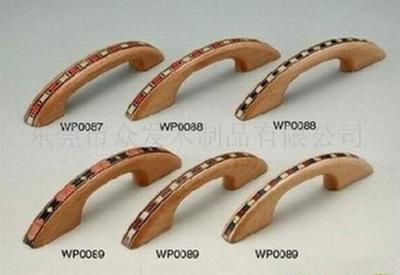 China Solid Beautiful Strip Wooden Draw Handles Modern Painted For Office for sale