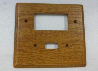 China Custom Wood Switch Plates And Outlet Covers Simple Finished 140 X 126 mm for sale