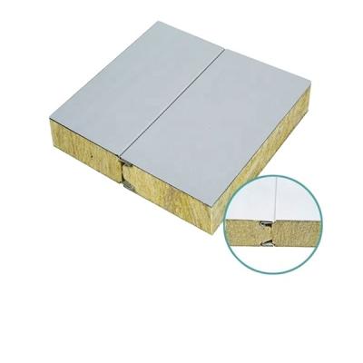 China HUAZUN Fire Protection Wall Fireproof Rock Wool Sandwich Panel For Roof for sale