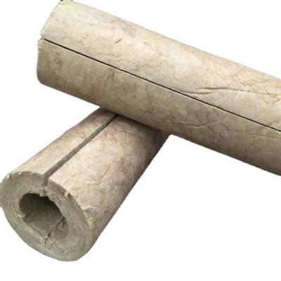 China HUAZUN Fire Protection Thermal Insulation Heat Resistant Aluminum Rock Wool Mineral Pipe And Flame Retardant High Density Rock Wool Tube For Insulation for sale