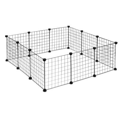 China Diy Breathable Wholesale Indoor Portable Dog Supplies Folding 8 Panel Rabbit Metal Dog Playpen for sale