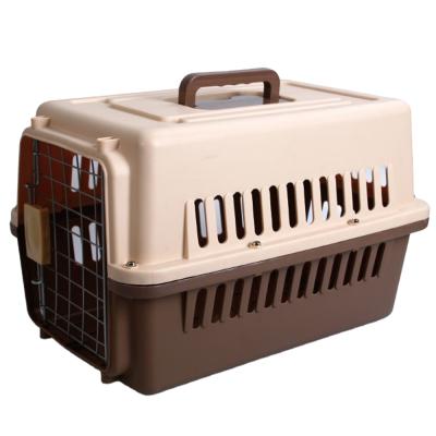 China Wholesale Cheap Breathable Airline Travel Use Approved Handle PP Plastic Pet Travel Cage Carrier Viable for sale