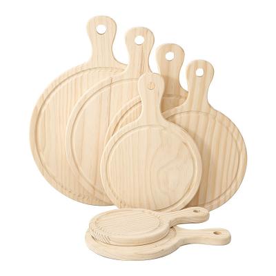 China Single Faced Most Popular Wooden Pizza Serving Tray Four-piece Set Can Be Customized for sale