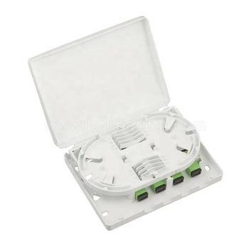 China Indoor Telecommunication 4 Ports Plastic Fiber Optic Faceplate FTTH BOX Fiber Optic Enclosure Using FTTB Box FDB FTB for sale