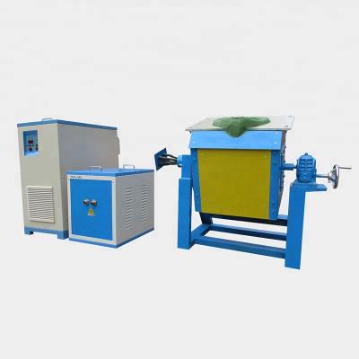 China Efficient Induction Aluminum Melting Furnace With Tilting Crucible For Aluminum Steel Melting 50kg for sale