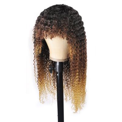 China Cheap Real Curly Ladies Short Curly Cuticle Aligned Human Curly Virgin Hair Wigs For Black Women for sale