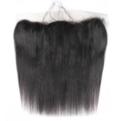 China Human Hair 100% 13*4 Lace Frontal Lace Closure HD Virgin Hair Wholesale High Quality Straight Transparent Black Wig for sale