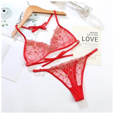 China 2021 Hot Selling High Quality High Quality Lace Transparent Petals Women's New Style Spandex/Polyester Printing Panties Lingerie for sale