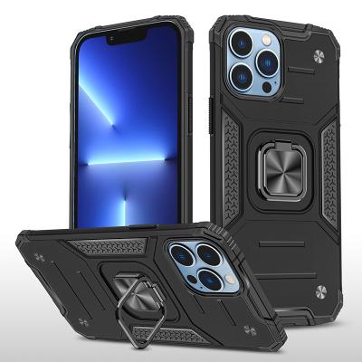 China Car Grade Ring Kickstand For Military iPhone 14 14 Full Mount Shockproof Magnetic Shockproof PC TPU Protection Plus 14 Pro 14 Pro Max for sale