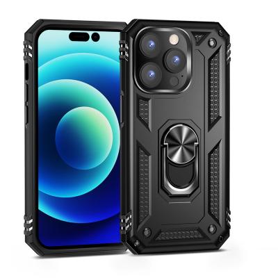 China Sergeant Shockproof Phone Covers Case With Metal Ring Custom Shockproof Mobile Back Cover For iPhone 14 Pro Max for sale