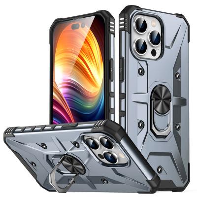 China Luxury Designer Shockproof Metal Armored Full Protection Shockproof Anti-scratch Phone Case For iPhone 14 Pro Max for sale