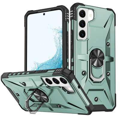 China Multifunctional Shockproof Bracket Stand and Detachable Dual Function Mobile Phone Case Back Cover for Galaxy S22 pro 5G for sale