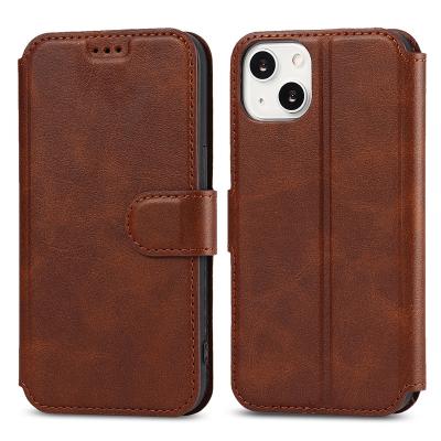 China Luxury Shockproof Business PU Leather With Flexible TPU Inner Shell Cell Phone Case For iPhone 13mini 13 13Pro 13Pro Max for sale