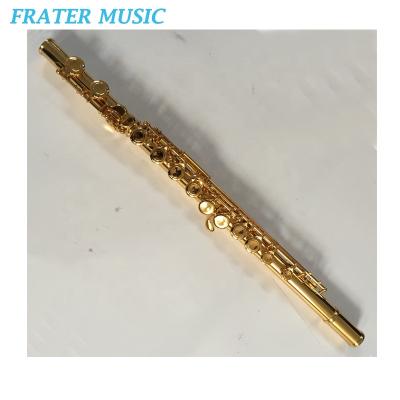 China Gold plated high quality C tone16 closed holes gold plated metal groove with cupronickel body (JFL-700G) for sale