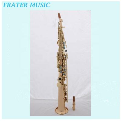 China High Grade Gold Lacquer Upright Soprano Saxophone with Gold Body and Brass Bell (JSST-910) for sale