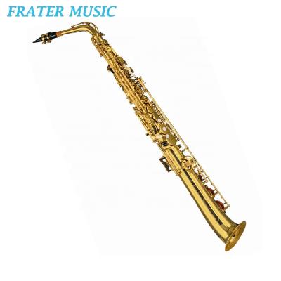 China Gold Lacquer High Grade Eb Straight Tone Alto Saxophone With Low Bb To High F# Key (JSAS-920L) for sale