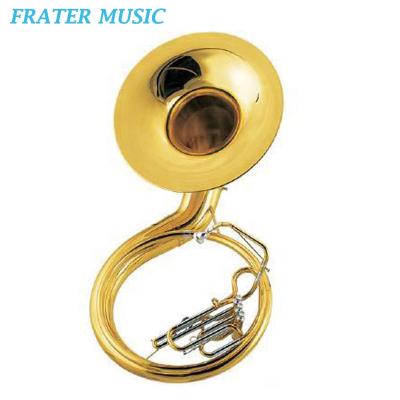 China Gold Lacquer Gold Lacquer Yellow Brass Body Bb Tone / Flat Sousaphone With Yellow Brass Leadpipe (JSH-100) for sale