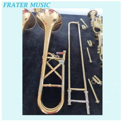 China Gold Lacquer High Grade Bb/F Trombone OEM Gold Lacquer Bb/F Main Body Yellow Brass Trombone (JTB-700) for sale