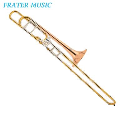 China Gold Lacquer High Grade Bb/F Tone Gold Bell Tenor Brass Trombone (JTB-196) for sale