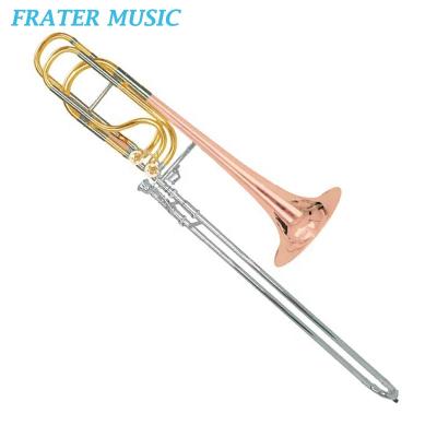 China Gold Lacquer High Grade Golden Bell Bb/F/Eb/D Brass Key Bass Trombone (JTB-320) for sale