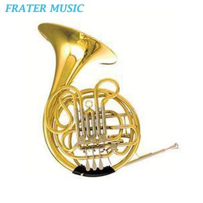 China Gold Lacquer 4 Keys F/Bb Tone/Flat Double French Horn With Separate Bell Or One Piece Bell (JFH-121) for sale