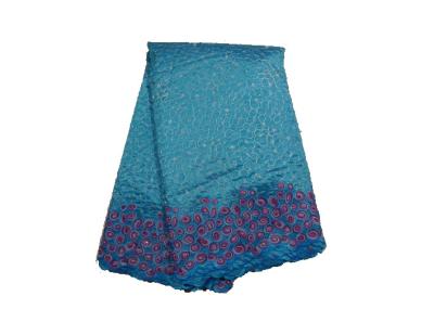 China Blue Double Organza Lingerie Lace , 130  - 135cm Width for sale