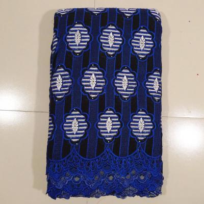 China Black Royal Blue Swiss Cotton Voile Lace , Home Textile for sale