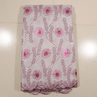 China Pink Lace Fabric For Wedding Dress , Grande Toilette for sale