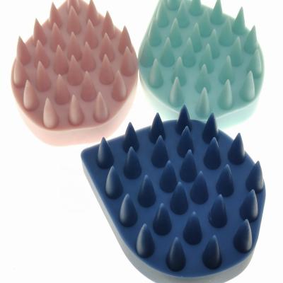 China New Design Nondisposable Drop Shape Silicone Brush Scalp Massage Large Spacing For Massage And Shampoo Comb for sale