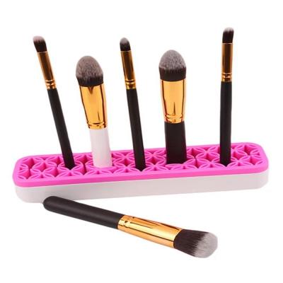 China Fashion Hot Selling Universal Silicone Organizer Makeup Brush Pen Holder Sturdy Toothbrush Lipstick Holder for sale