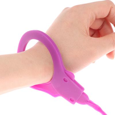 China BPA free silicone new design silicone rubber handcuffs for adult silicone handcuff customized is welcome for sale