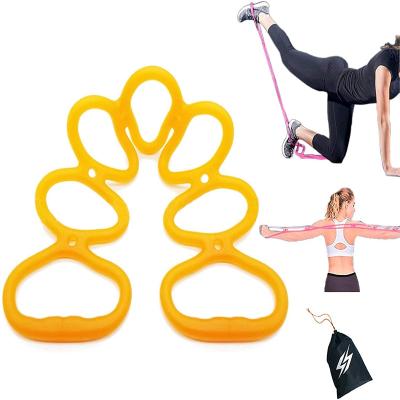 China Shoulder Stretch Silicone Resistance Bands 7 Ring Stretch Exercise Resistance Band Yoga Pilates Stretching Belt for sale