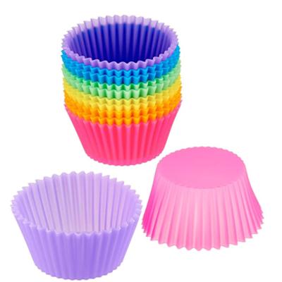 China Cupcake Baking Liners BPA Silicone Cupcake Free Refusable Cupcake Molds Viable for sale