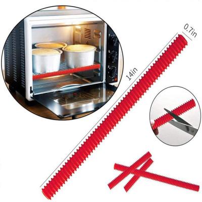 China Hotel Silicone Oven Rack Cover Rack Edge Silicone Oven Rack Edge Guards Heat Resistant Protector Against Burns and Scars for sale