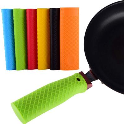 China Sustainable Silicone Pot Pan Handle Cover Saucepan Holder Slip Cover Cookware Parts Cookware Parts Unique Kitchen Tools for sale