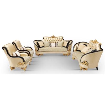 China Italian Convertible Design Convertible Luxury Furniture High End Hand Carved Sofa Set Antique Living Room Sectional Sofa Set for sale