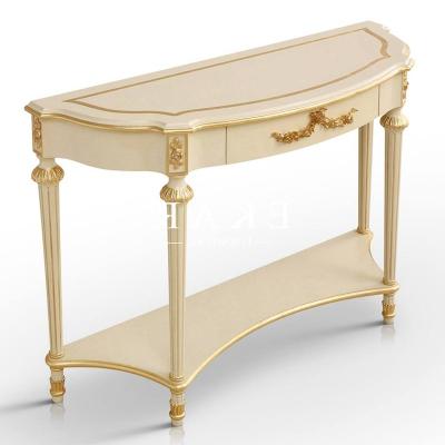 China Classic Luxury Classic European Style Home Entrance Wood Carved Table for sale