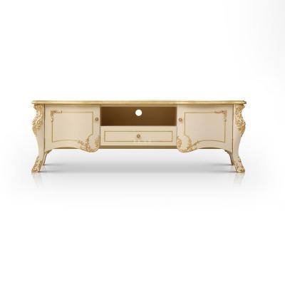 China High End Luxury Antique Living Room Furniture Tv Unit Table Wooden TV Stand for sale