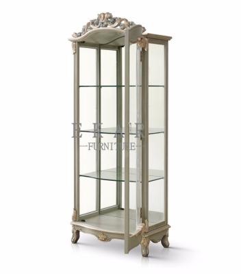 China Living Room Display Glass Cabinet EUROPE Porcelain Cabinet for sale