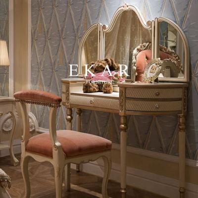 China Color Can Be Changed Color Can Be Changed Design Antique Wooden Dressing Table White Furniture With Mirror for sale